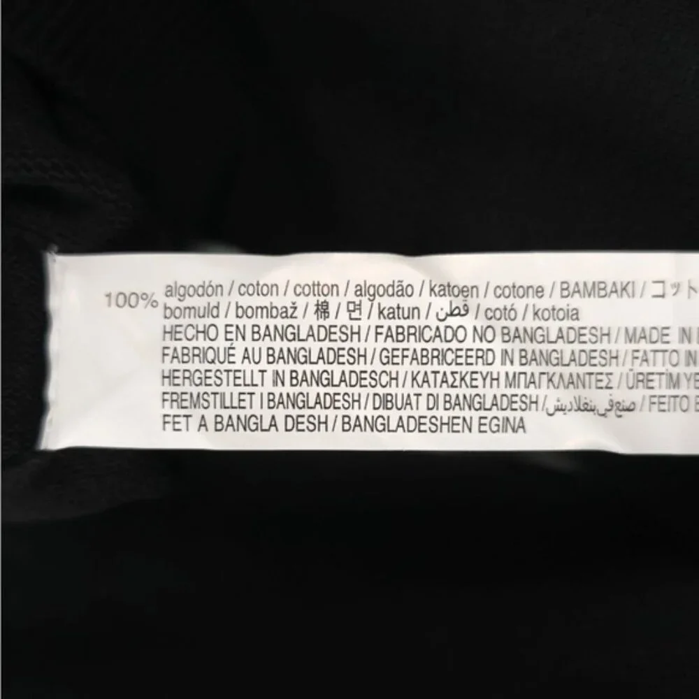 NWT ZARA “I’M OK WITH THIS” Text Print Black‎ Crew Neck Knit Pullover Sweater M